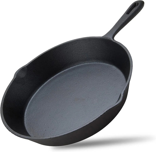 6inch 16cm Cast Iron Skillet Cookware Chef Quality Pre-Seasoned Pan Pans - Mekamart Australia
