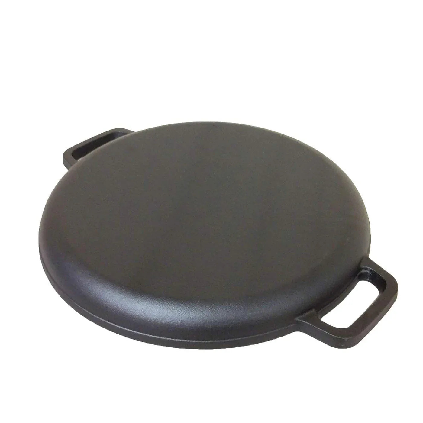 13.5" 35cm Pre-Seasoned Cast Iron Pizza Baking Pan Cooking Griddle Stove Oven Grill Campfire - Mekamart Australia