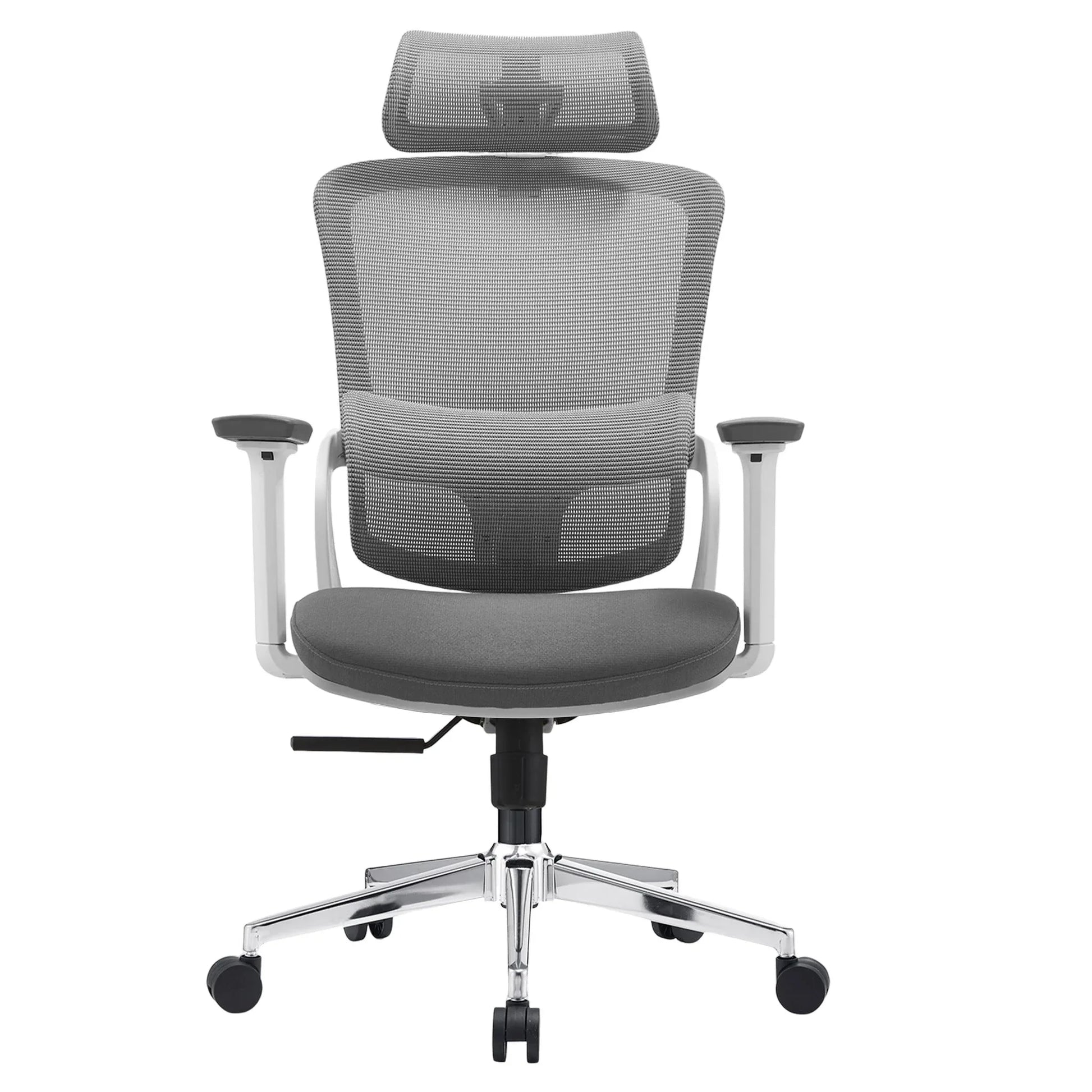 Elena High Back Fabric Seat Ergonomic Office Chair In Grey - Mekamart Australia