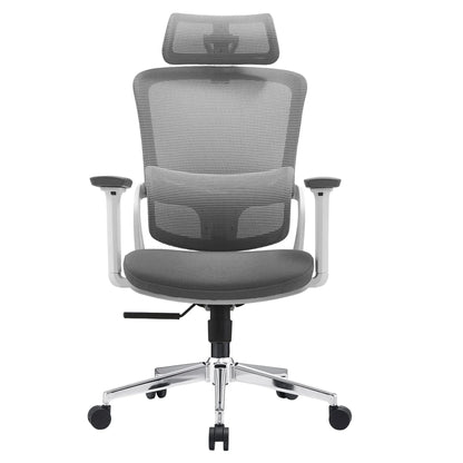 Elena High Back Fabric Seat Ergonomic Office Chair In Grey - Mekamart Australia