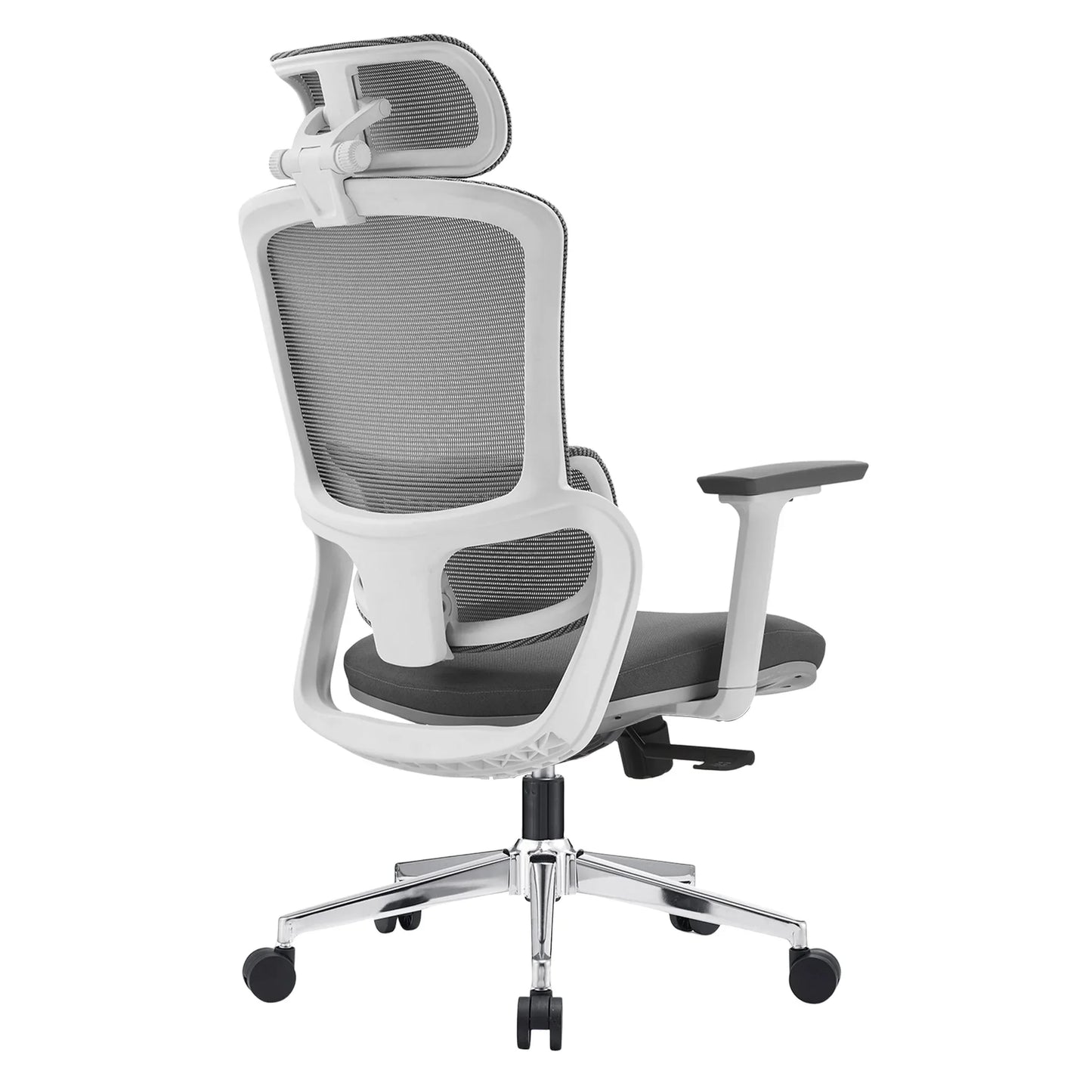 Elena High Back Fabric Seat Ergonomic Office Chair In Grey - Mekamart Australia