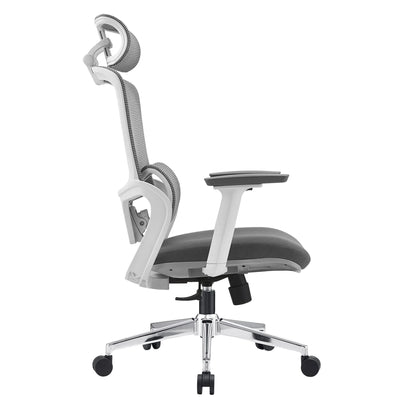 Elena High Back Fabric Seat Ergonomic Office Chair In Grey - Mekamart Australia