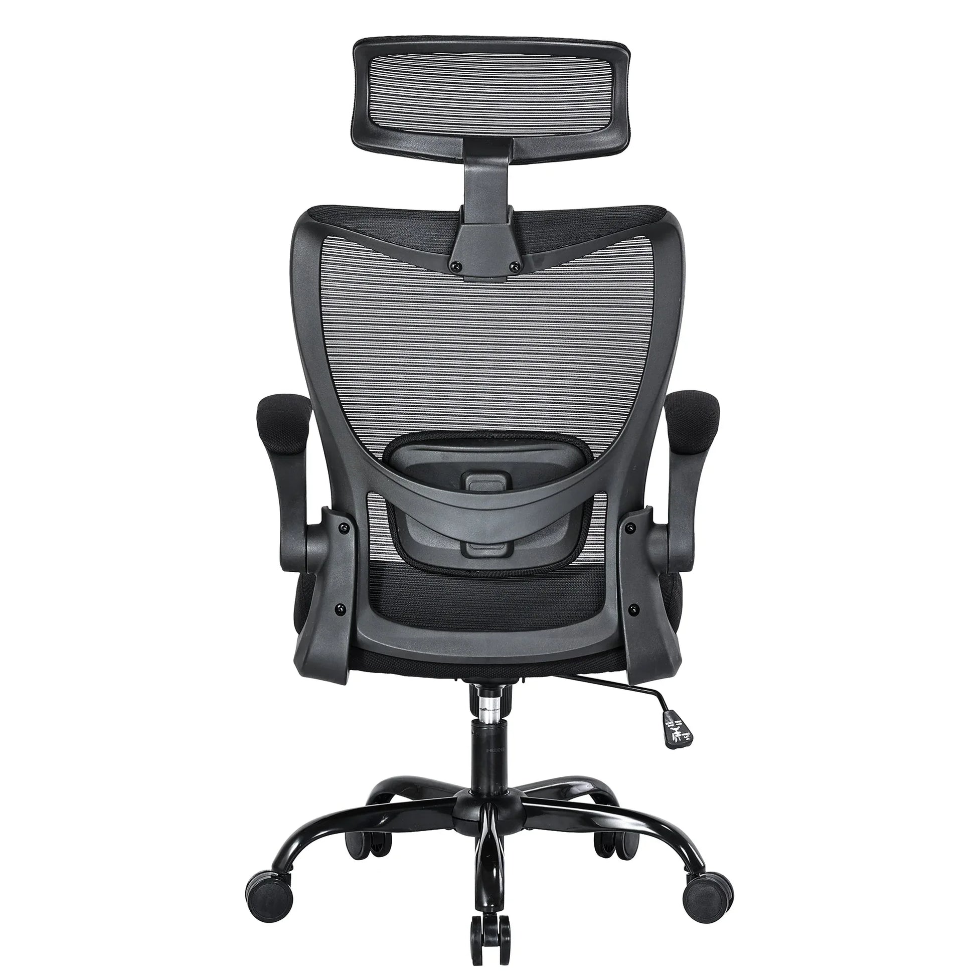 MONA Ergonomic High Back Flipped Armrest Task Chair In Black - Mekamart Australia
