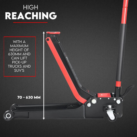 2 Ton Low Profile Trolley Jack Hydraulic Floor Car Lifter Dual Pump 70-610MM - Mekamart Australia