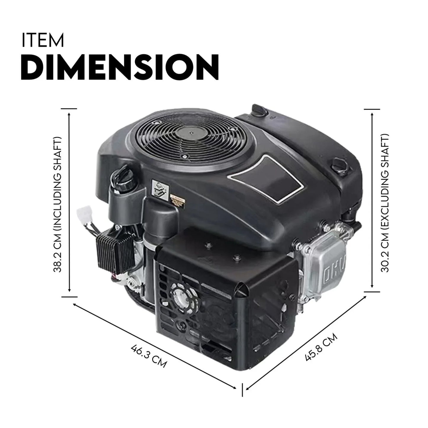 16HP Vertical Shaft Lawn Mower Engine Petrol 4 Stroke Ride on Motor - Mekamart Australia
