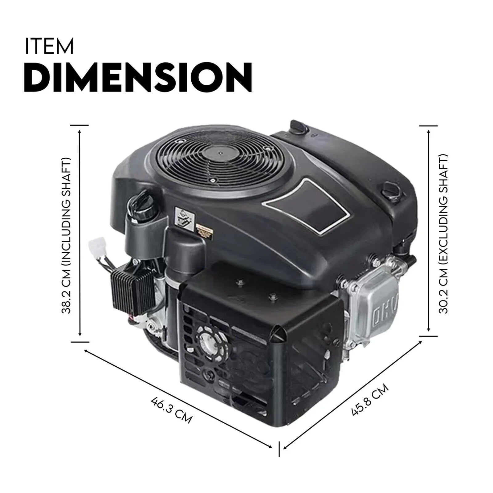 16HP Vertical Shaft Lawn Mower Engine Petrol 4 Stroke Ride on Motor - Mekamart Australia