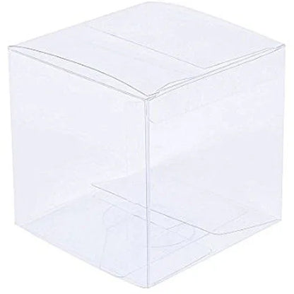 10 Pack of 8cm Square Cube - Product Showcase Clear Plastic Shop Display Storage Packaging Box - Mekamart Australia