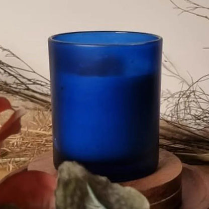 10 Pack Blue Frosted Glass Votive Tealight Candle Holders House Party Centerpiece Xmas Wedding Decor Glass Candlestick Party Decorations Bridal Baby Shower Event - Mekamart Australia
