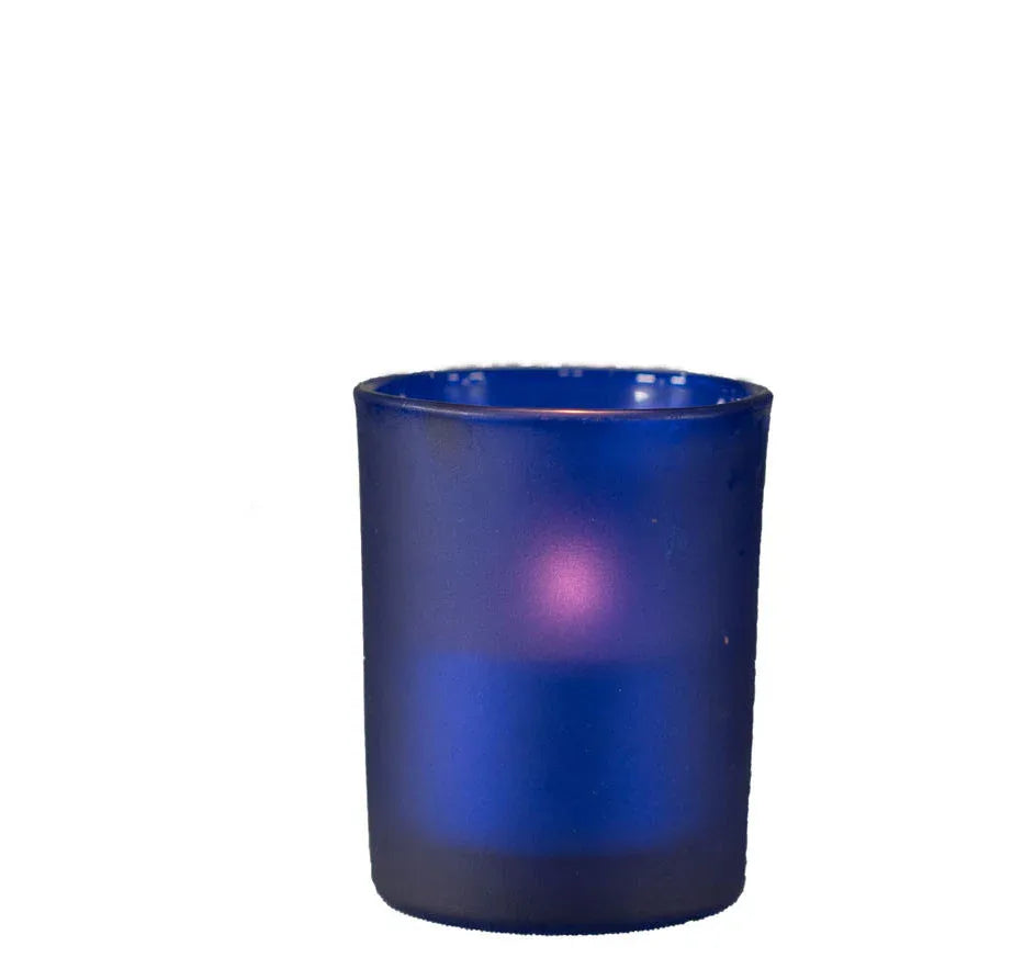 40 Pack Blue Frosted Glass Votive Tealight Candle Holders House Party Centerpiece Xmas Wedding Decor Glass Candlestick Party Decorations Bridal Baby Shower Event - Mekamart Australia