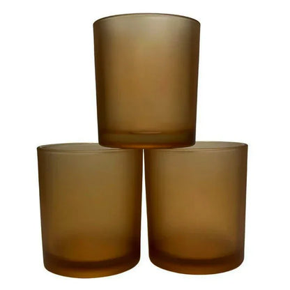 10 Pack Brown Frosted Glass Votive Tealight Candle Holders House Party Centerpiece Xmas Wedding Decor Glass Candlestick Party Decorations Bridal Valentines Event - Mekamart Australia
