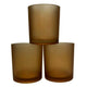 10 Pack Brown Frosted Glass Votive Tealight Candle Holders House Party Centerpiece Xmas Wedding Decor Glass Candlestick Party Decorations Bridal Valentines Event - Mekamart Australia