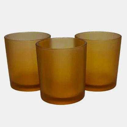 20 Pack Brown Frosted Glass Votive Tealight Candle Holders House Party Centerpiece Xmas Wedding Decor Glass Candlestick Party Decorations Bridal Valentines Event - Mekamart Australia