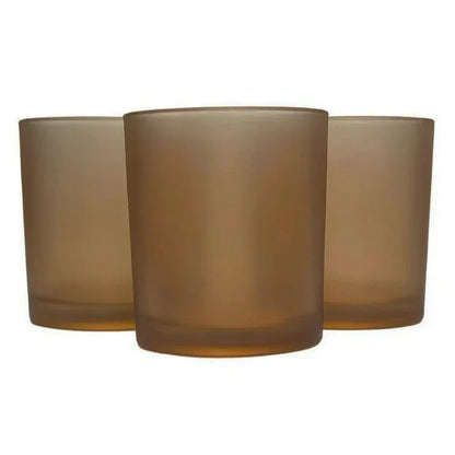 40 Pack Brown Frosted Glass Votive Tealight Candle Holders House Party Centerpiece Xmas Wedding Decor Glass Candlestick Party Decorations Bridal Valentines Event - Mekamart Australia