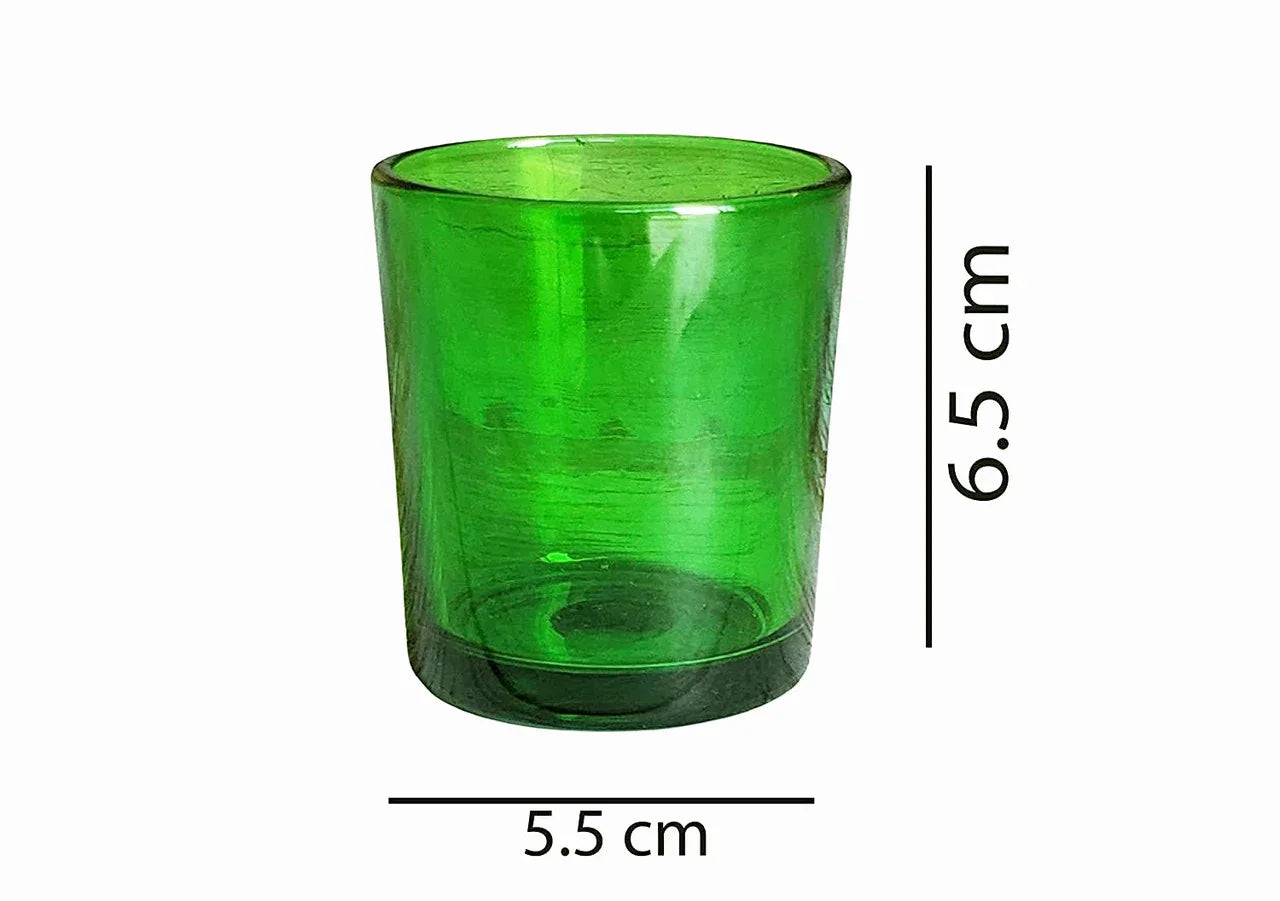 20 Pack Green Glass Votive Candle Holders Table Centreoieces Xmas Wedding Anniversary Event Recption Party Function or Home Decor - Mekamart Australia