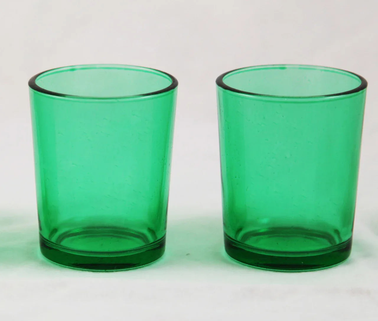 40 Bulk Pack Green Glass Votive Candle Holders Table Centreoieces Xmas Wedding Anniversary Event Recption Party Function or Home Decor - Mekamart Australia