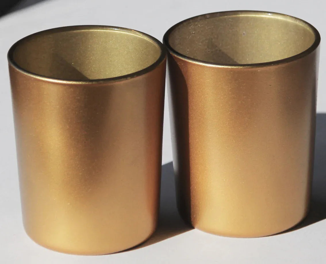 10 Pack Matt Gold Glass Votive Candle Holders Table Centreoieces Xmas Wedding Anniversary Event Recption Party Function or Home Decor - Mekamart Australia