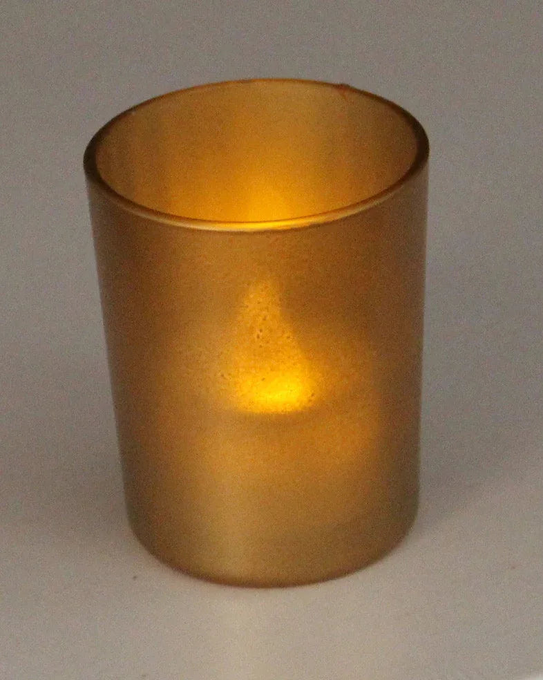 40 Bulk Pack Matt Gold Glass Votive Candle Holders Table Centreoieces Xmas Wedding Anniversary Event Recption Party Function or Home Decor - Mekamart Australia