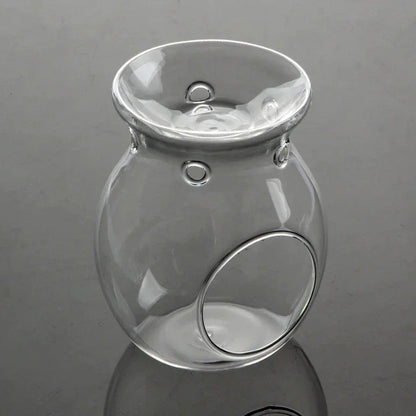 Perfume Scented Essential Oil Tealight Candle Burner Glass Lamp for Aromatherapy Spa Room Relax 14cm High - Mekamart Australia