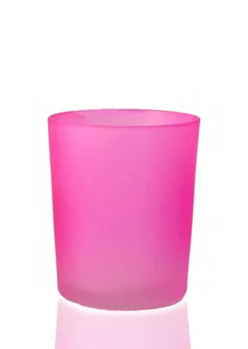 20 Pack Pink Frosted Glass Votive Tealight Candle Holders House Party Centerpiece Xmas Wedding Decor Glass Candlestick Party Decorations Bridal Valentines Event - Mekamart Australia