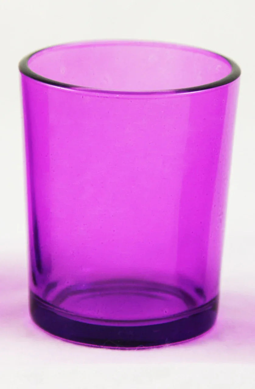 40 Pack Purple Glass Votive Tealight Candle Holders House Party Centerpiece Xmas Wedding Decor Glass Candlestick Party Decorations Bridal Valentines Event - Mekamart Australia