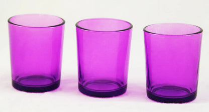 40 Pack Purple Glass Votive Tealight Candle Holders House Party Centerpiece Xmas Wedding Decor Glass Candlestick Party Decorations Bridal Valentines Event - Mekamart Australia