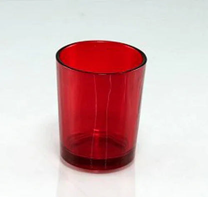 20 Pack Red Glass Votive Tealight Candle Holders House Party Centerpiece Xmas Wedding Decor Glass Candlestick Party Decorations Bridal Valentines Event - Mekamart Australia
