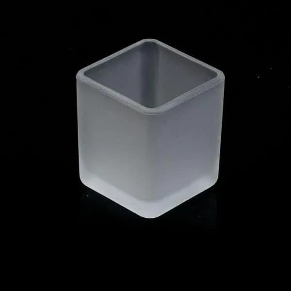 10 Pack Square Cube Frosted Glass 5cm Tealight Candle Holder Festival Decor Wedding Propose Parties Holiday and Home Decor - Mekamart Australia