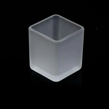 20 Pack Square Cube Frosted Glass 5cm Tealight Candle Holder Festival Decor Wedding Propose Parties Holiday and Home Decor - Mekamart Australia