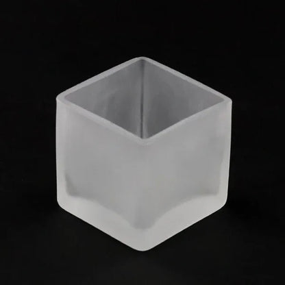 30 Bulk Pack Square Cube Frosted Glass 5cm Tealight Candle Holder Festival Decor Wedding Propose Parties Holiday and Home Decor - Mekamart Australia