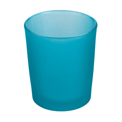 10 Pack Turquoise Frosted Glass Votive Tealight Candle Holders House Party Centerpiece Xmas Wedding Decor Glass Candlestick Party Decorations Bridal Baby Shower Event - Mekamart Australia