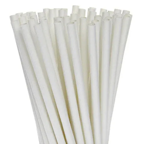 200 Pack White Drinking Straws Biodegradable Eco Paper Birthday Party Event Bistro Bar Cafe Take Away - Mekamart Australia