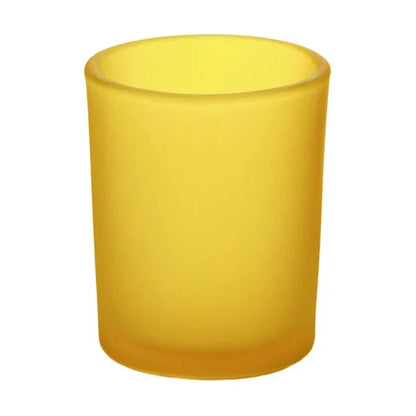 10 Pack Yellow Frosted Glass Votive Candle Holders Table Centreoieces Xmas Wedding Anniversary Event Recption Party Function or Home Decor - Mekamart Australia