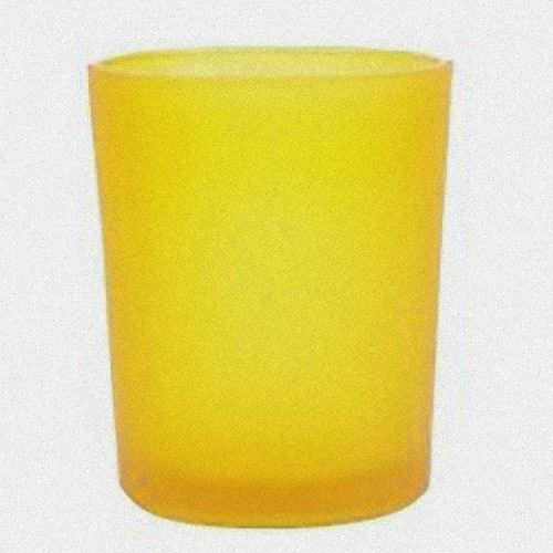 10 Pack Yellow Frosted Glass Votive Candle Holders Table Centreoieces Xmas Wedding Anniversary Event Recption Party Function or Home Decor - Mekamart Australia