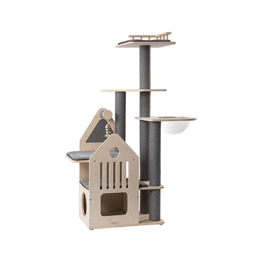 HONEYPOTCAT Grand Cat Mansion With Space Capsule - 148cm - Mekamart Australia