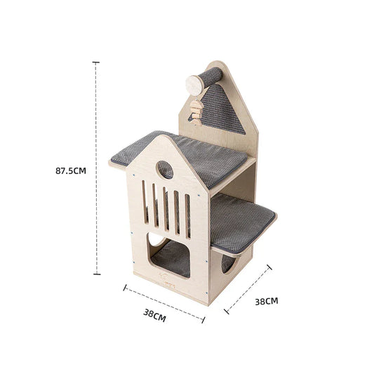 HONEYPOTCAT Cosy Cat Villa - 87.5cm - Mekamart Australia