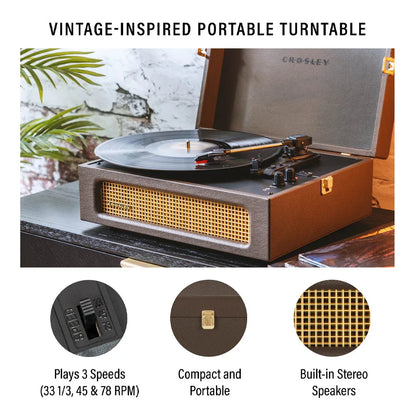 Crosley Voyager Bluetooth Portable Turntable - Cocoa - Mekamart Australia