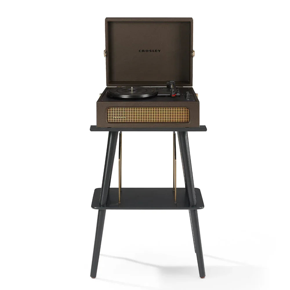 Crosley Voyager Bluetooth Portable Turntable + Entertainment Stand Bundle - Cocoa - Mekamart Australia