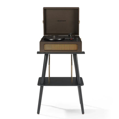 Crosley Voyager Bluetooth Portable Turntable + Entertainment Stand Bundle - Cocoa - Mekamart Australia