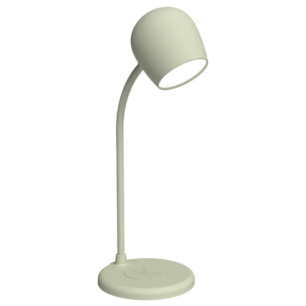 Kreafunk Ellie Lamp W/ Qi Charger And Bluetooth Speaker - Dusty Olive - Mekamart Australia