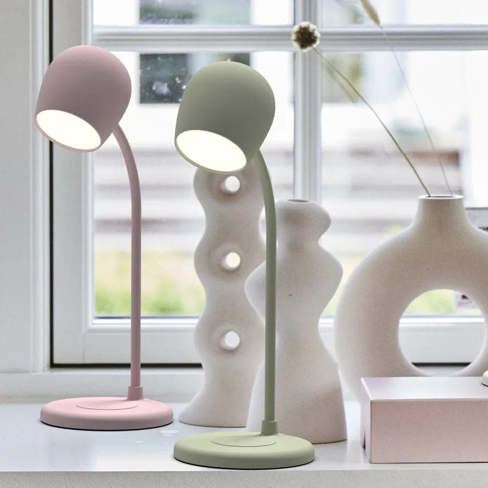 Kreafunk Ellie Lamp W/ Qi Charger And Bluetooth Speaker - Dusty Olive - Mekamart Australia