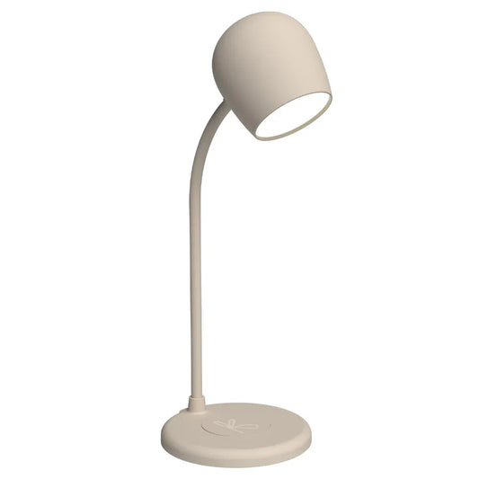 Kreafunk Ellie Lamp W/ Qi Charger And Bluetooth Speaker - Ivory Sand - Mekamart Australia