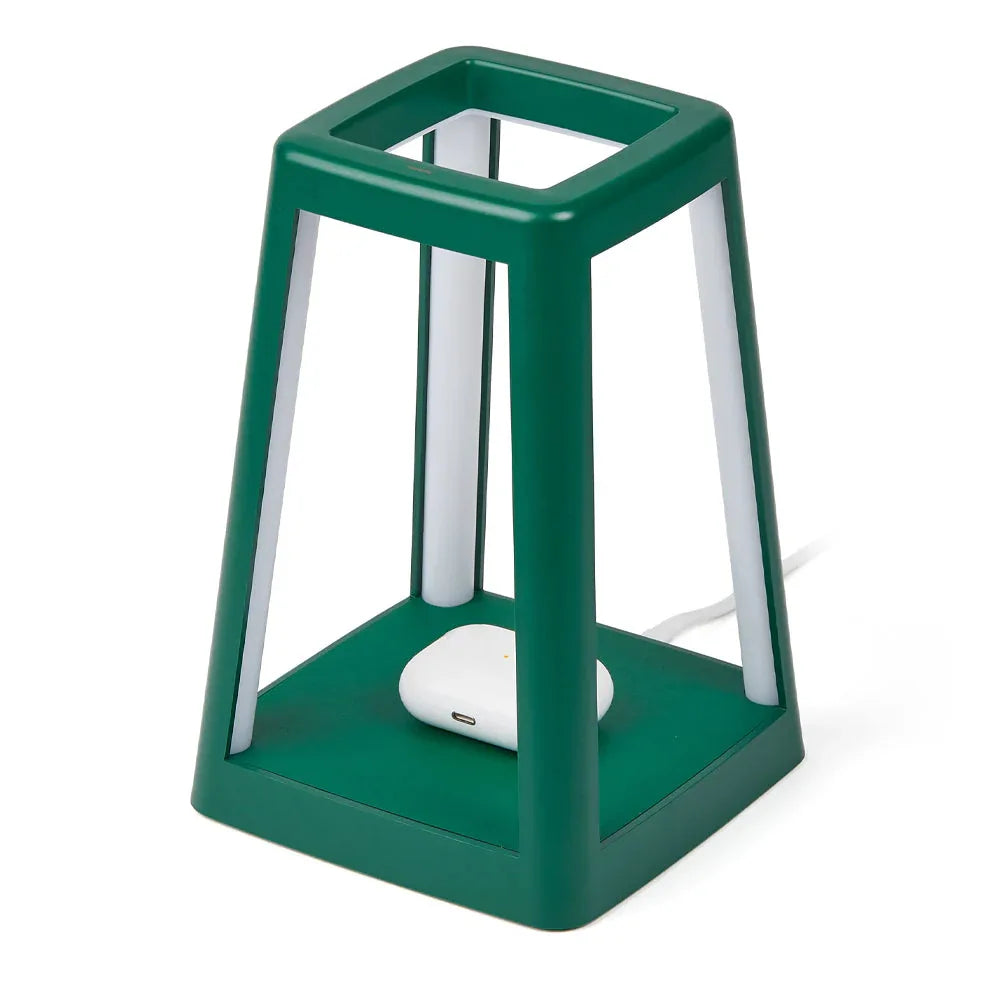 Lexon Lantern Portable Lamp With Built-In Wireless Charger - Green - Mekamart Australia