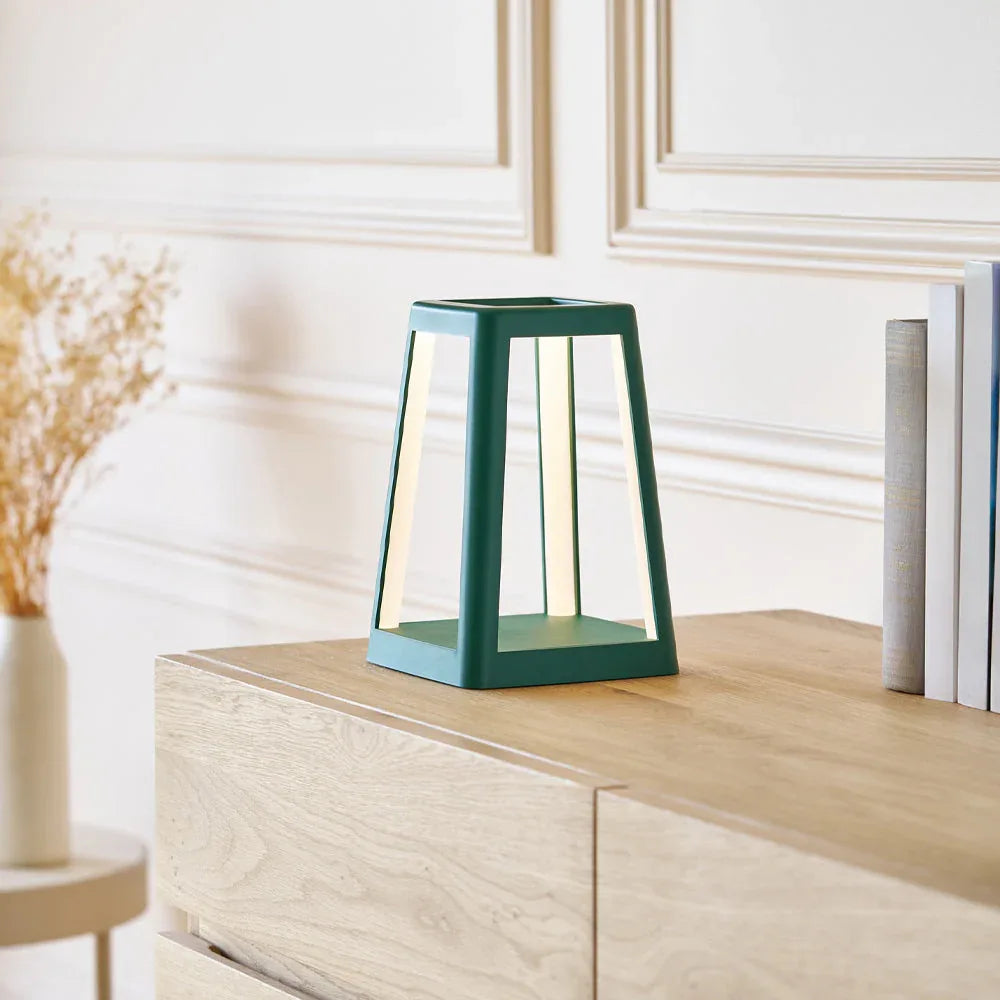 Lexon Lantern Portable Lamp With Built-In Wireless Charger - Green - Mekamart Australia