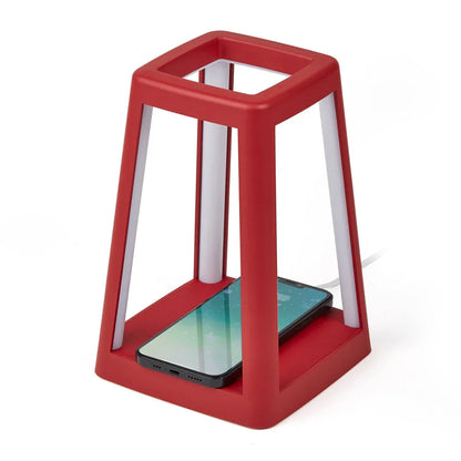 Lexon Lantern Portable Lamp With Built-In Wireless Charger - Red - Mekamart Australia