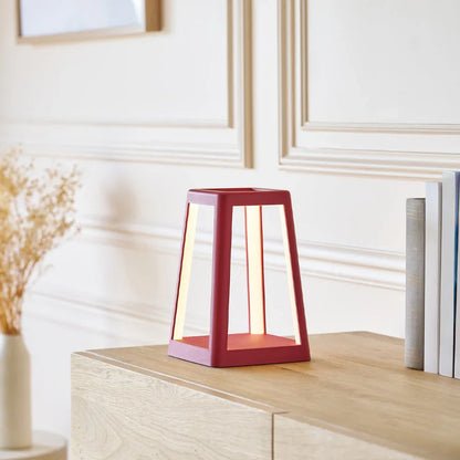 Lexon Lantern Portable Lamp With Built-In Wireless Charger - Red - Mekamart Australia