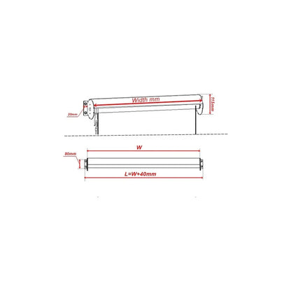 Outdoor Roller Blind Sun Screen Awning With Aluminium Hood - Mekamart Australia
