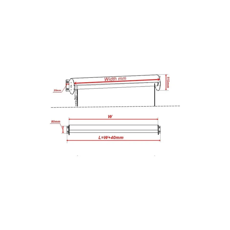Outdoor Roller Blind Sun Screen Awning With Aluminium Hood - Mekamart Australia