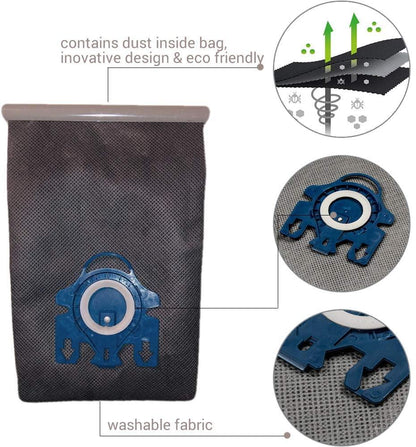 Reusable Vacuum Cloth Bags for Miele GN & FJM Vacuum Cleaners - Mekamart Australia