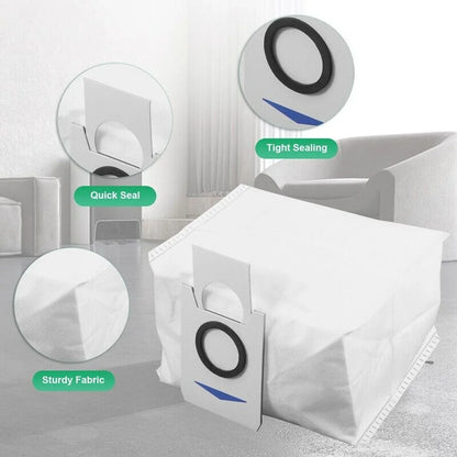 12 X Auto Empty Station Dust Bags For Ecovacs Deebot X1 Omni Series Robots - Mekamart Australia