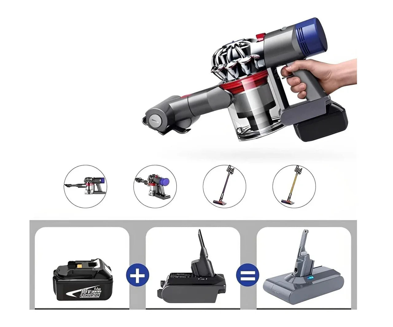 Makita 18V To Dyson V7 & V8 Battery Converter / Adapter - Mekamart Australia